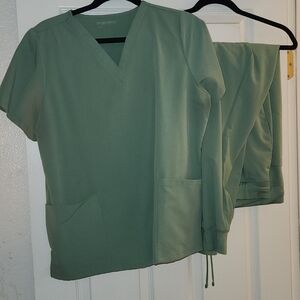 Mandala Green Scrub Set